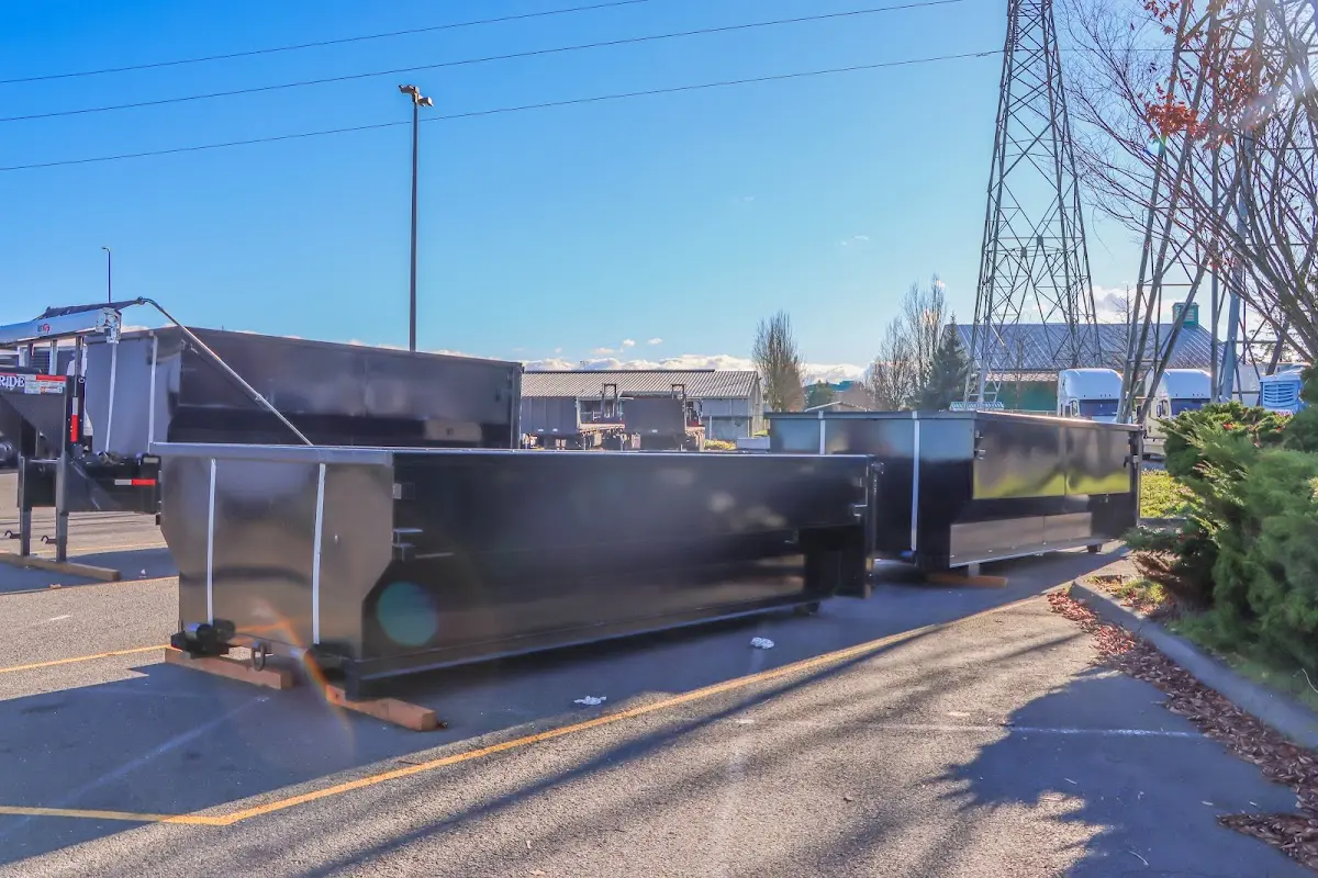 Roll-off dumpster ready for waste disposal at job site for Commercial Dumpster Rental in Bayou Blue